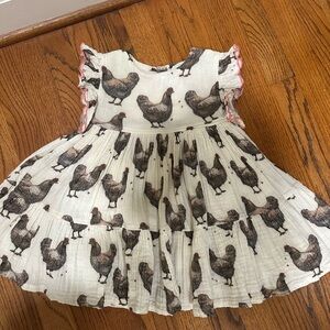 Pink Chicken Cream and Brown Dress